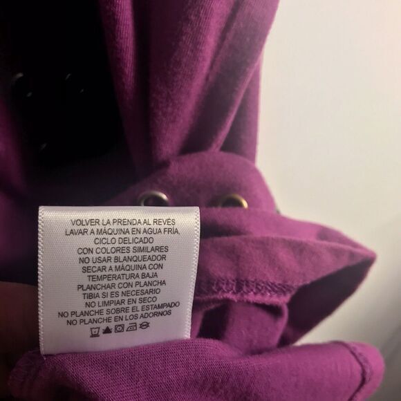 NWT Beverly Drive Fuchsia Pink Studded Sleeveless Tunic Top Size 20-22 W/M - Picture 6 of 7